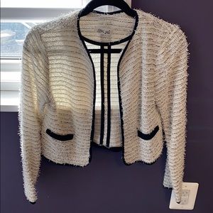 Fringed crop blazer
